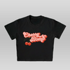 Cherry - baby tee black