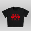 Bad bitch club - baby tee black