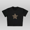 cheetah - baby tee black